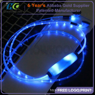 Hot selling colorful EL Wire Illuminated Glowing Earphone